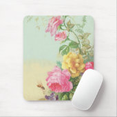 Tapis De Souris Mousepad floral vintage (Avec souris)