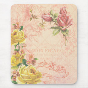 Tapis De Souris Mousepad floral vintage chic