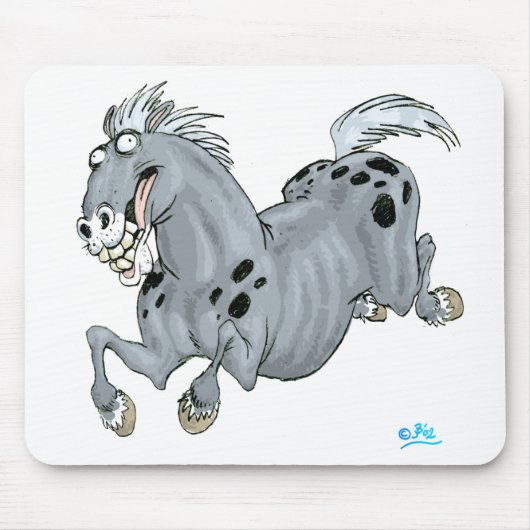 Tapis De Souris Mousepad fou de cheval (Devant)