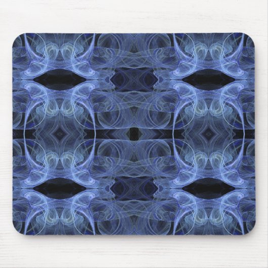 Tapis De Souris Mousepad fractal bleu (Devant)