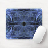Tapis De Souris Mousepad fractal bleu (Avec souris)