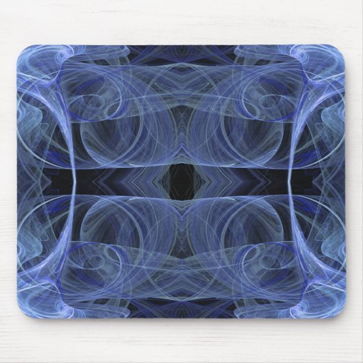 Tapis De Souris Mousepad fractal bleu (Devant)