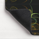Tapis De Souris Mousepad Fractal Or & Vert (Coin)