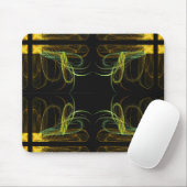Tapis De Souris Mousepad Fractal Or & Vert (Avec souris)