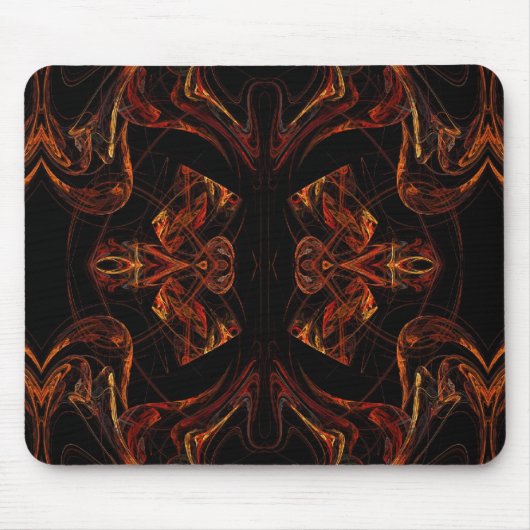 Tapis De Souris Mousepad fractionné orange et noir (Devant)