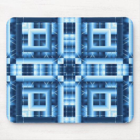 Tapis De Souris Mousepad géométrique bleu (Devant)