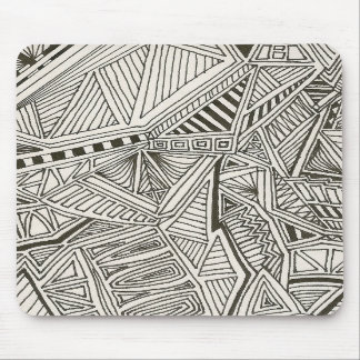 Tapis De Souris Mousepad géométrique noir