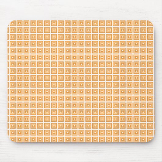 Tapis De Souris Mousepad géométrique rétro, Tangérine (Devant)