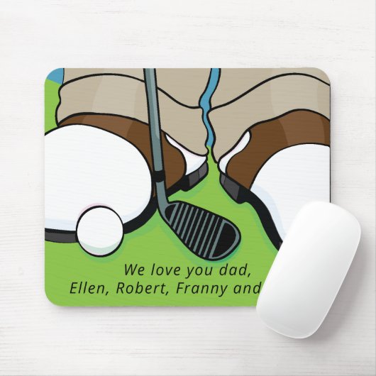 Tapis De Souris Mousepad Golfer sur le vert (Avec souris)