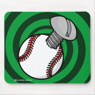 Tapis De Souris Mousepad (Green Spiral BG)