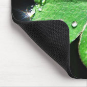Tapis De Souris Mousepad grünes Kleeblatt mit Wassertropfen (Coin)