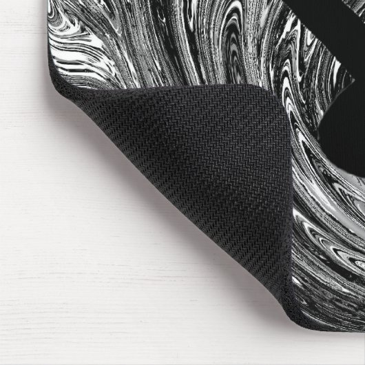 Tapis De Souris Mousepad Guitare Abstraite, noir & blanc (Coin)