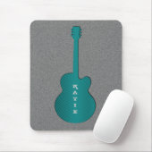 Tapis De Souris Mousepad guitare rayée, Turquoise (Avec souris)