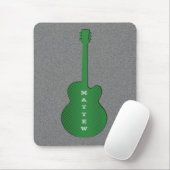Tapis De Souris Mousepad guitare rayée, vert (Avec souris)