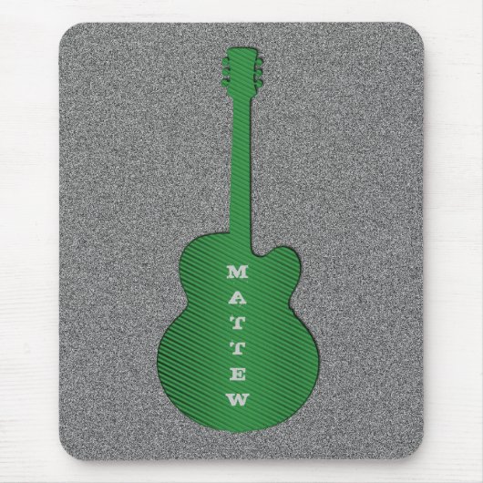 Tapis De Souris Mousepad guitare rayée, vert (Devant)