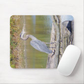Tapis De Souris Mousepad Héron bleu (Avec souris)