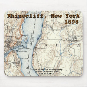 Tapis De Souris Mousepad historique de carte de Rhinecliff