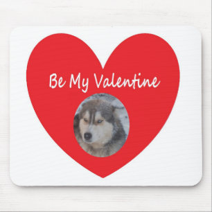 Tapis De Souris Mousepad Husky Heart Red Be My Valentine