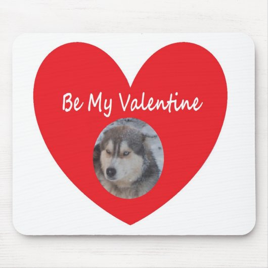 Tapis De Souris Mousepad Husky Heart Red Be My Valentine (Devant)