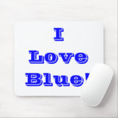 Tapis De Souris Mousepad I Love Blue (Avec souris)