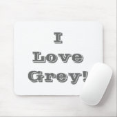 Tapis De Souris Mousepad I Love Grey (Avec souris)
