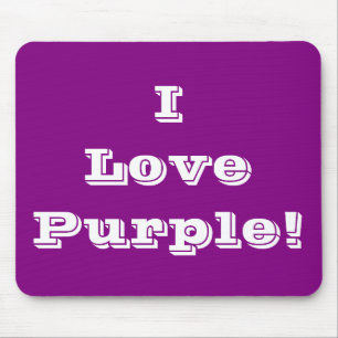 Tapis De Souris Mousepad I Love Purple