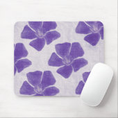 Tapis De Souris Mousepad imprimé à fleurs violettes (Avec souris)