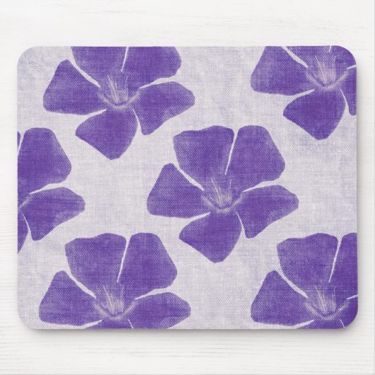 Tapis De Souris Mousepad imprimé à fleurs violettes (Devant)