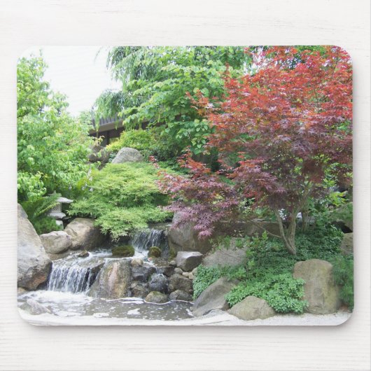 Tapis De Souris Mousepad japonais de cascade de jardin (Devant)