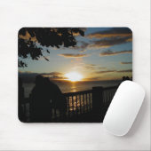 Tapis De Souris Mousepad jaune de coucher du soleil (Avec souris)