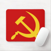 Tapis De Souris Mousepad (jaune) de marteau et de faucille (Avec souris)