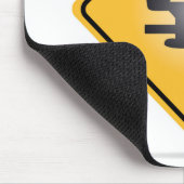 Tapis De Souris Mousepad jaune de panneau d'avertissement de (Coin)