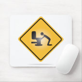 Tapis De Souris Mousepad jaune de panneau d'avertissement de (Avec souris)