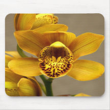 Mousepad jaune d'orchidée