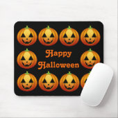 Tapis De Souris Mousepad Joyeux Citrouilles d'Halloween (Avec souris)