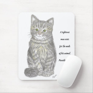 Tapis De Souris Mousepad Kitten gris
