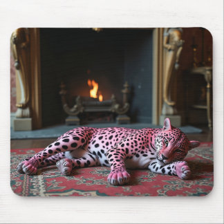 Tapis De Souris Mousepad léopard rose