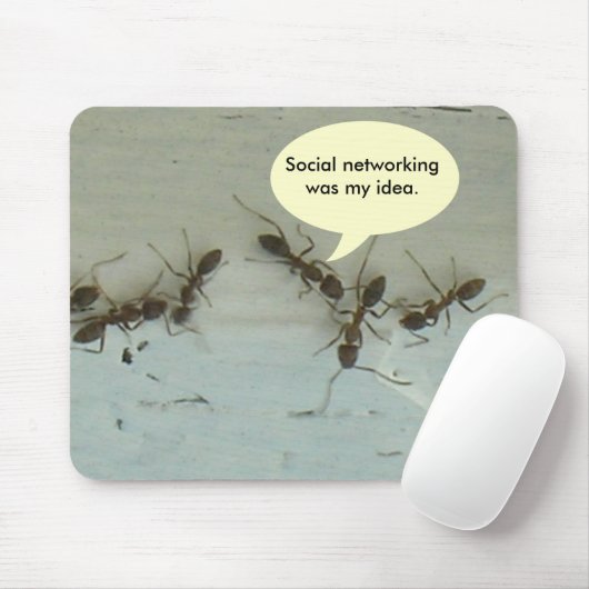 Tapis De Souris Mousepad - Les réseaux sociaux étaient mon idée. (Avec souris)
