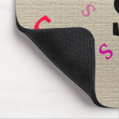 Tapis De Souris Mousepad - Lettres mélangées avec nom (Coin)