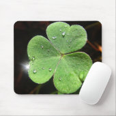 Tapis De Souris Mousepad leuchtendes Kleeblatt (Avec souris)
