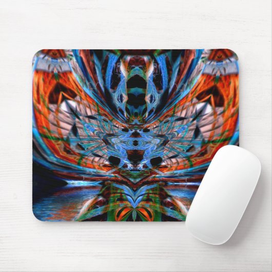 Tapis De Souris Mousepad, libellule psychédélique (Avec souris)