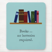 Tapis De Souris Mousepad - Livres ... pas de batteries requises. (Devant)