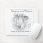 Tapis De Souris Mousepad loup (Avec souris)