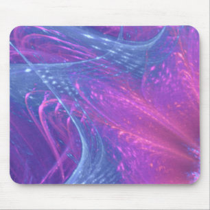Tapis De Souris Mousepad Magenta Bleu Asymétrique Fractale