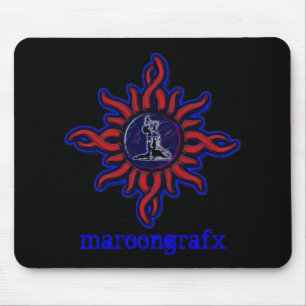 Tapis De Souris Mousepad marron tribal