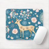 Tapis De Souris Mousepad mignon, cerf commun (Avec souris)
