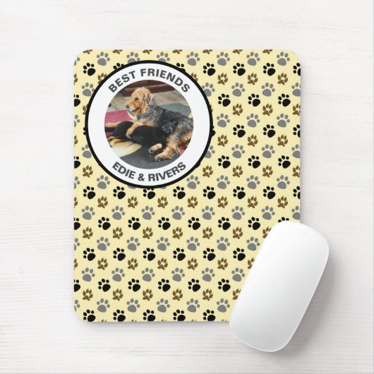 Tapis De Souris Mousepad mignonne Pied Chien (Avec souris)