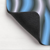 Tapis De Souris Mousepad moderne, abstrait, bleu, blanc, gris (Coin)
