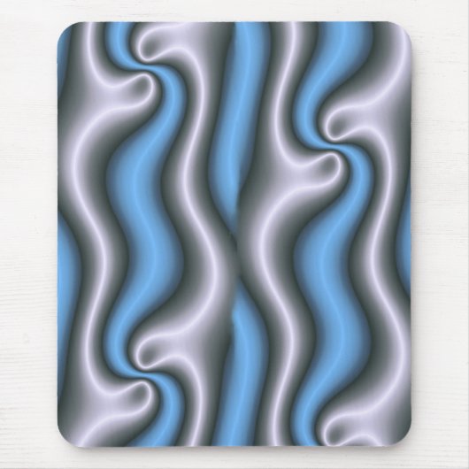 Tapis De Souris Mousepad moderne, abstrait, bleu, blanc, gris (Devant)