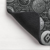 Tapis De Souris Mousepad moderne, jeans noirs avec boutons (Coin)